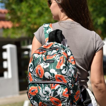 COMBO PAPAYA – Mochila M + Billetera Pocket