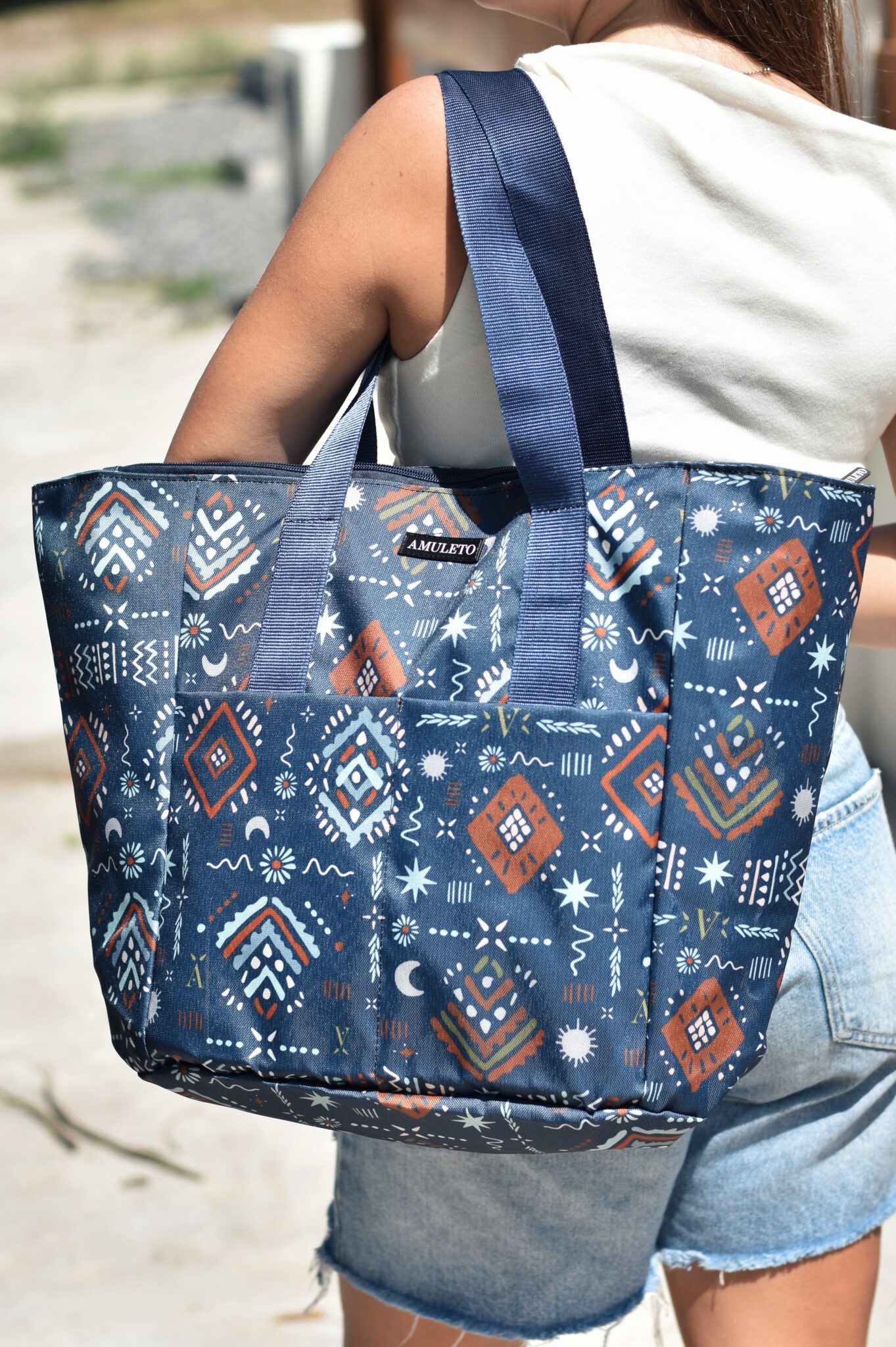 Tote bag L TIERRA BLUE