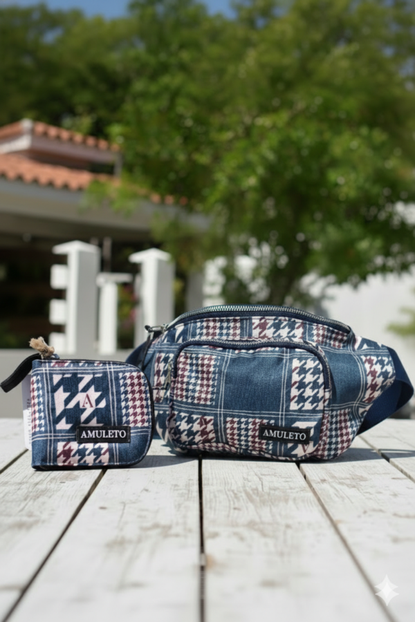 COMBO ARCONIA BLUE – Riñonera L + Billetera Pocket