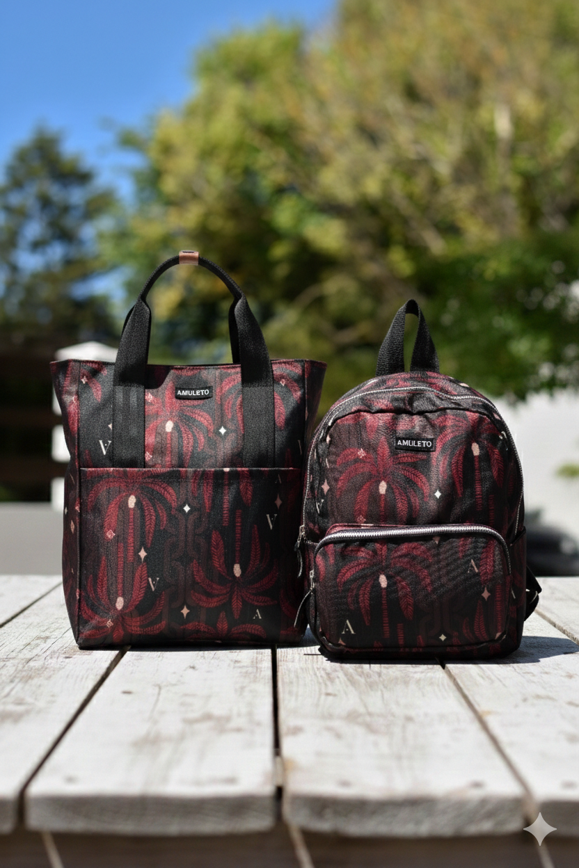 COMBO MALLORCA BLACK – Mochila M + Tote Bag M