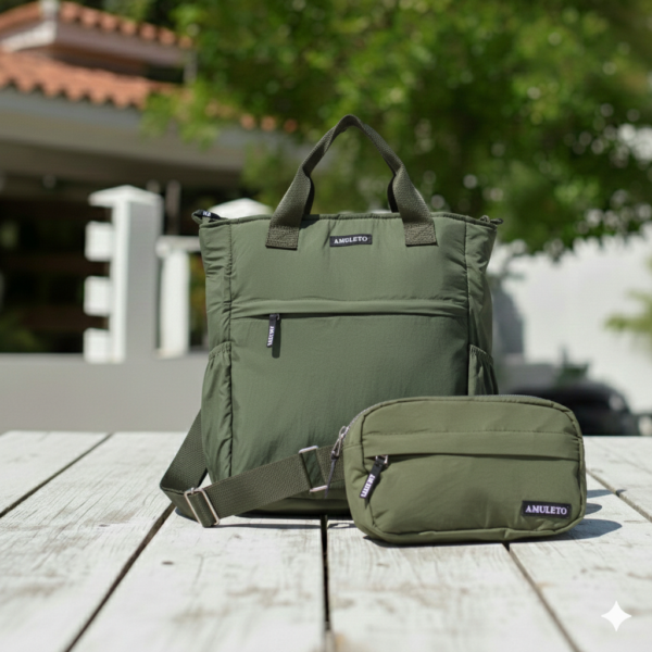 COMBO MILITAR – Tote Bag Street + Riñonera Street