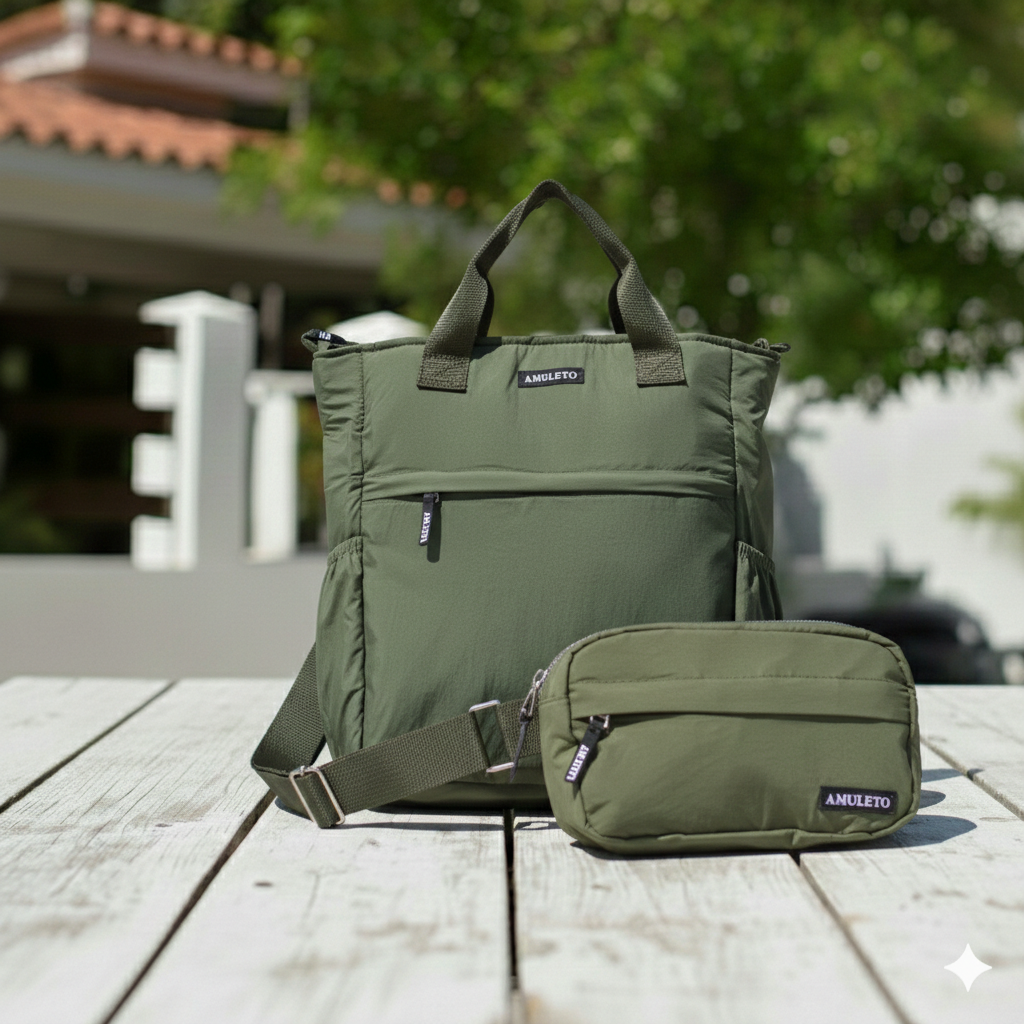 COMBO MILITAR – Tote Bag Street + Riñonera Street